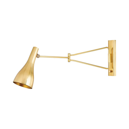 Northford Wall Light in Aged Brass.