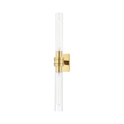Oakfield Wall Light in Aged Brass.