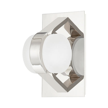 Orbit LED Wall Light in Polished Nickel.