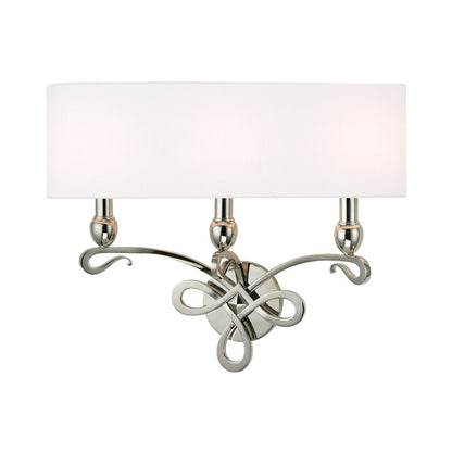 Pawling Wall Light in Polished Nickel.