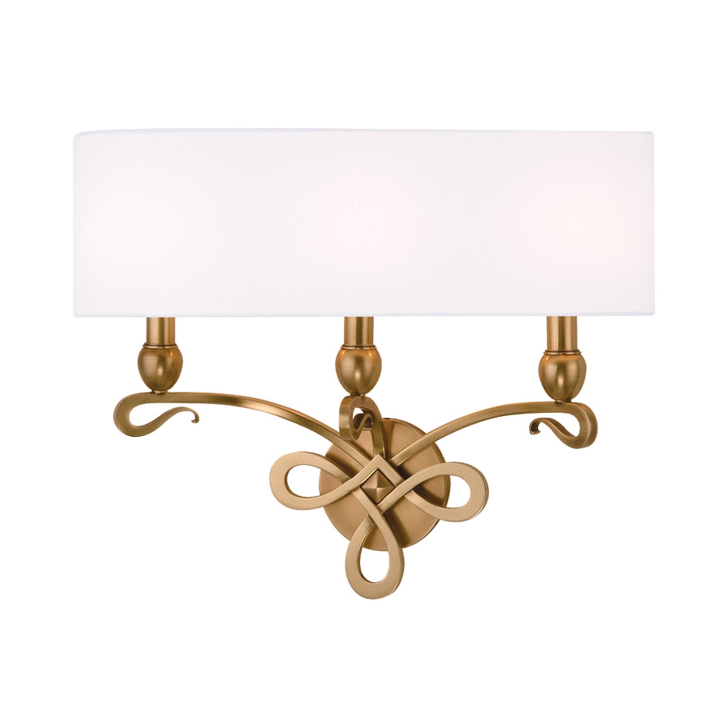 Pawling Wall Light in Aged Brass.