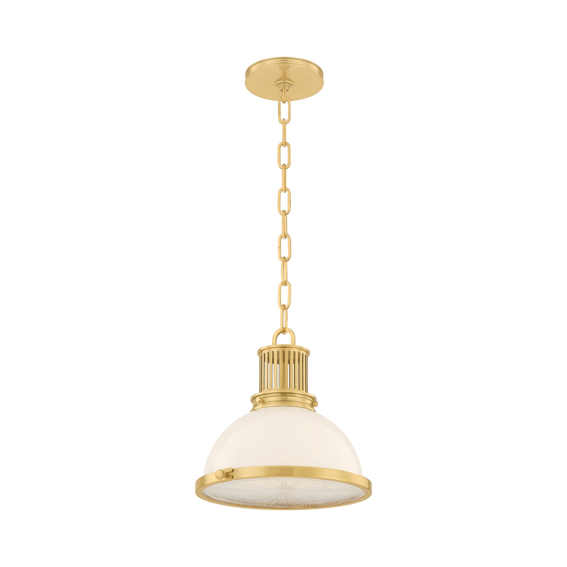 Pinesbridge Pendant Light in Aged Brass (10.5-Inch).