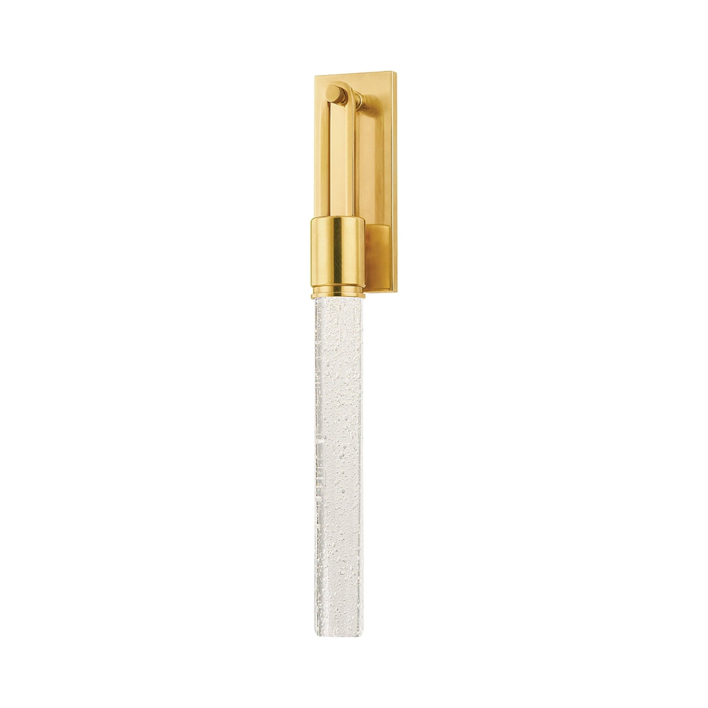 Raynham LED Wall Light in Aged Brass.