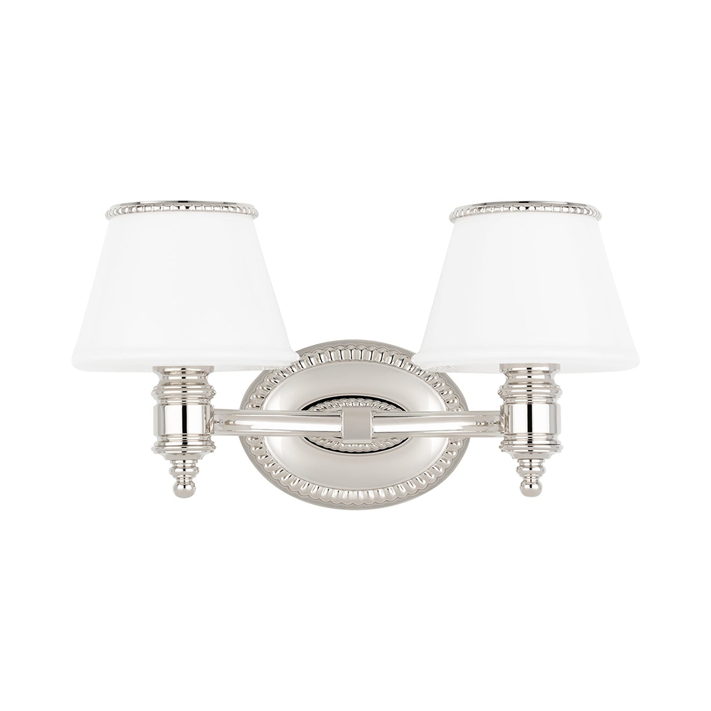 Richmond Bath Vanity Light in Polished Nickel (2-Light).