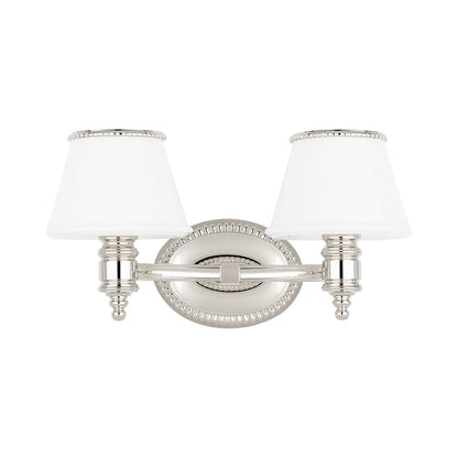 Richmond Bath Vanity Light in Polished Nickel (2-Light).