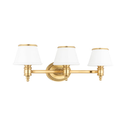 Richmond Bath Vanity Light in Flemish Brass (3-Light).