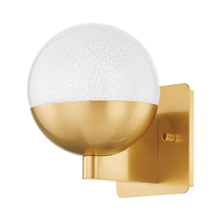 Rochford LED Wall Light in Aged Brass.