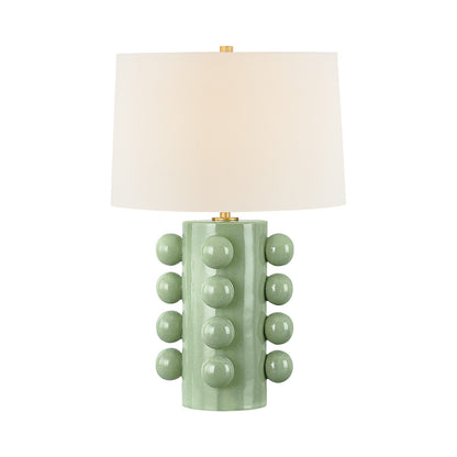 Roselle Table Lamp in White Linen.