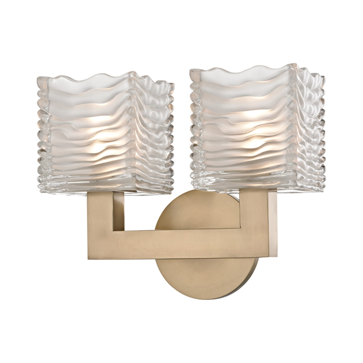Sagamore Bath Vanity Light in Aged Brass (2-Light).