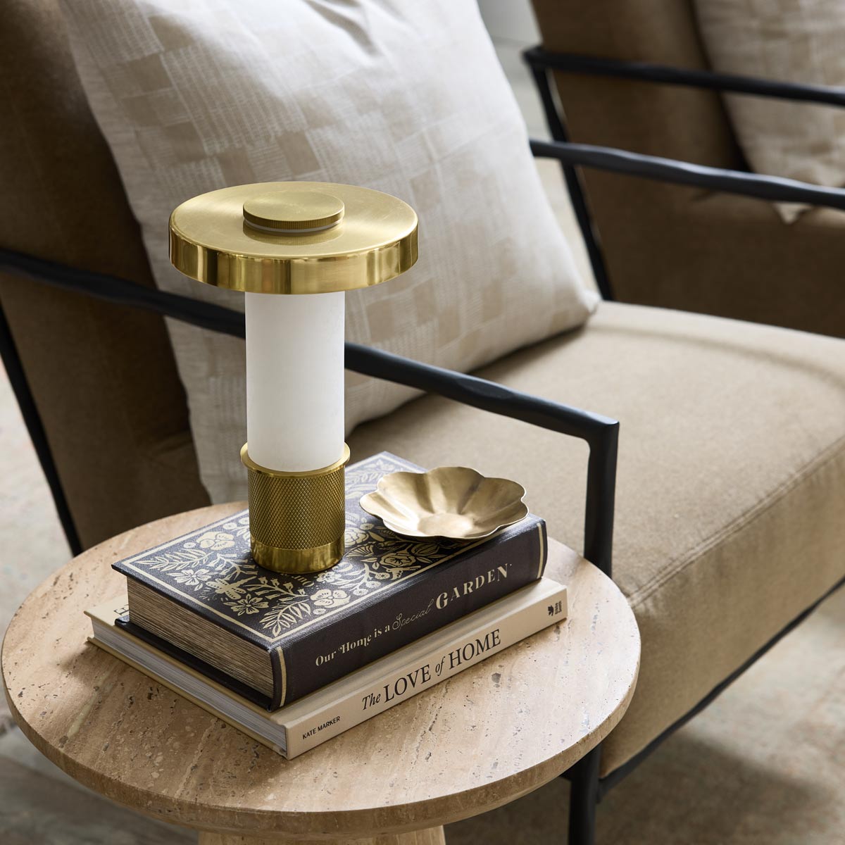 Sefton LED Table Lamp in living room.