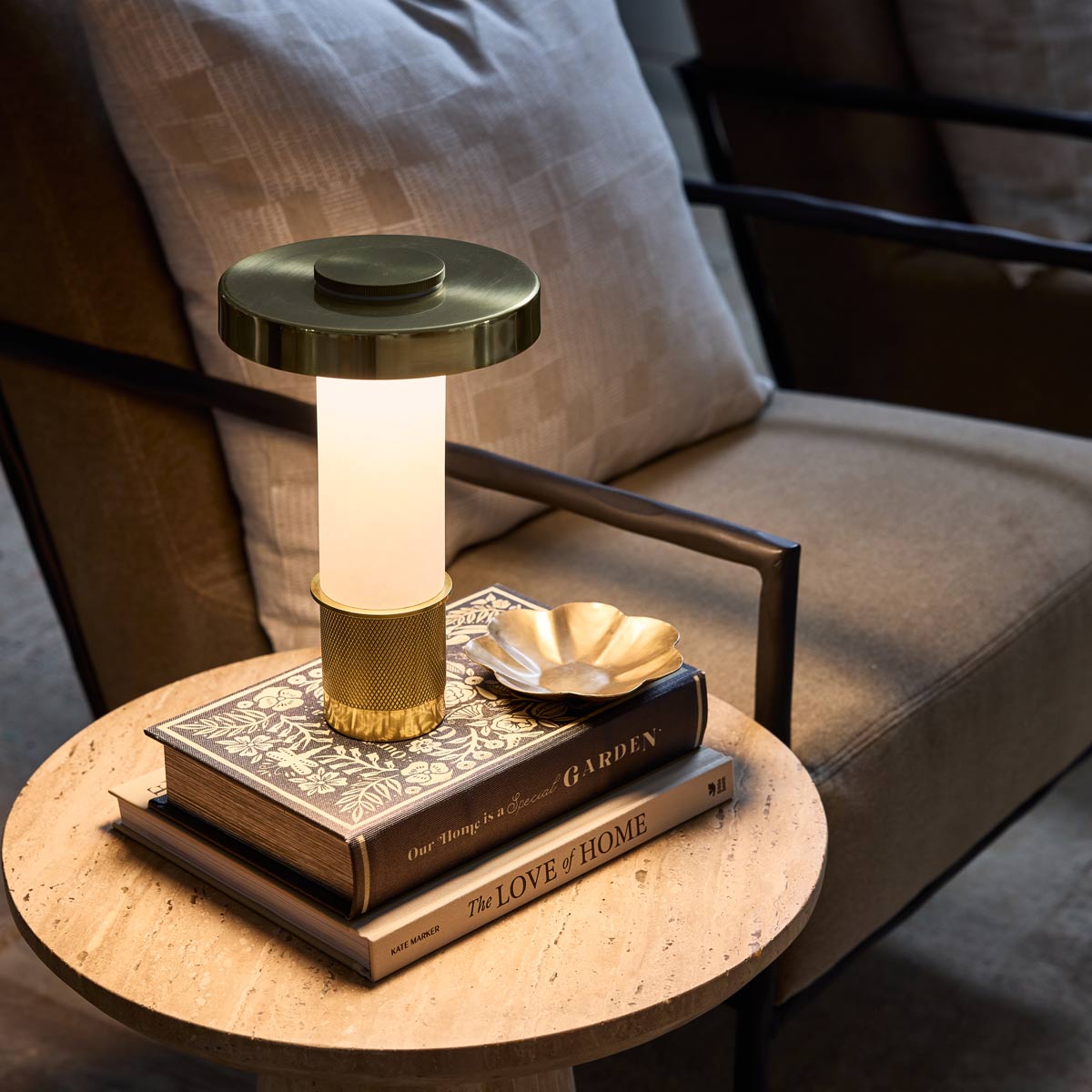 Sefton LED Table Lamp in living room.