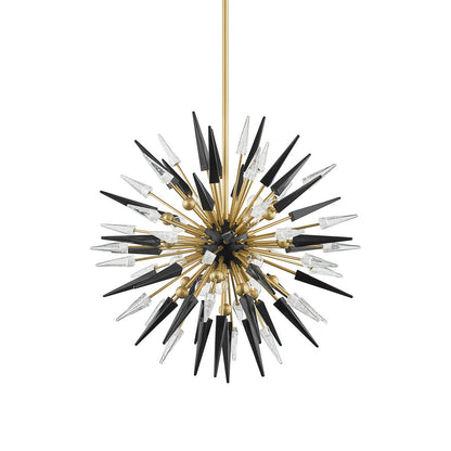 Sparta Chandelier in Aged Brass (12-Light).