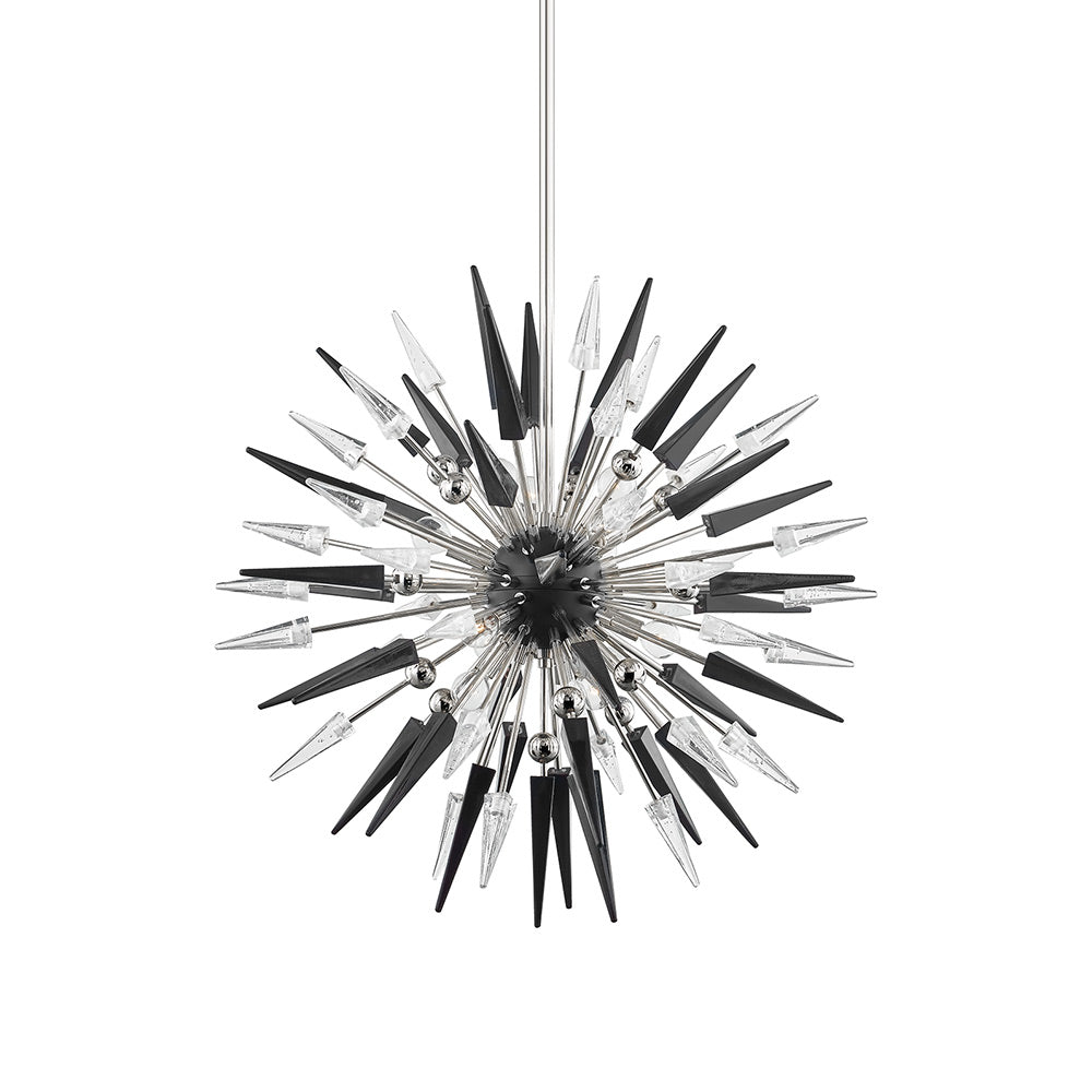 Sparta Chandelier in Polished Nickel (12-Light).
