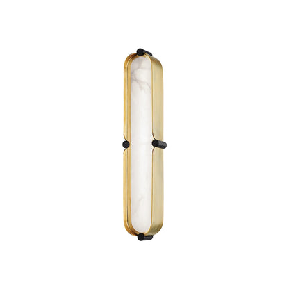 Tribeca LED Bath Vanity Light in Aged Brass/Black (Small).