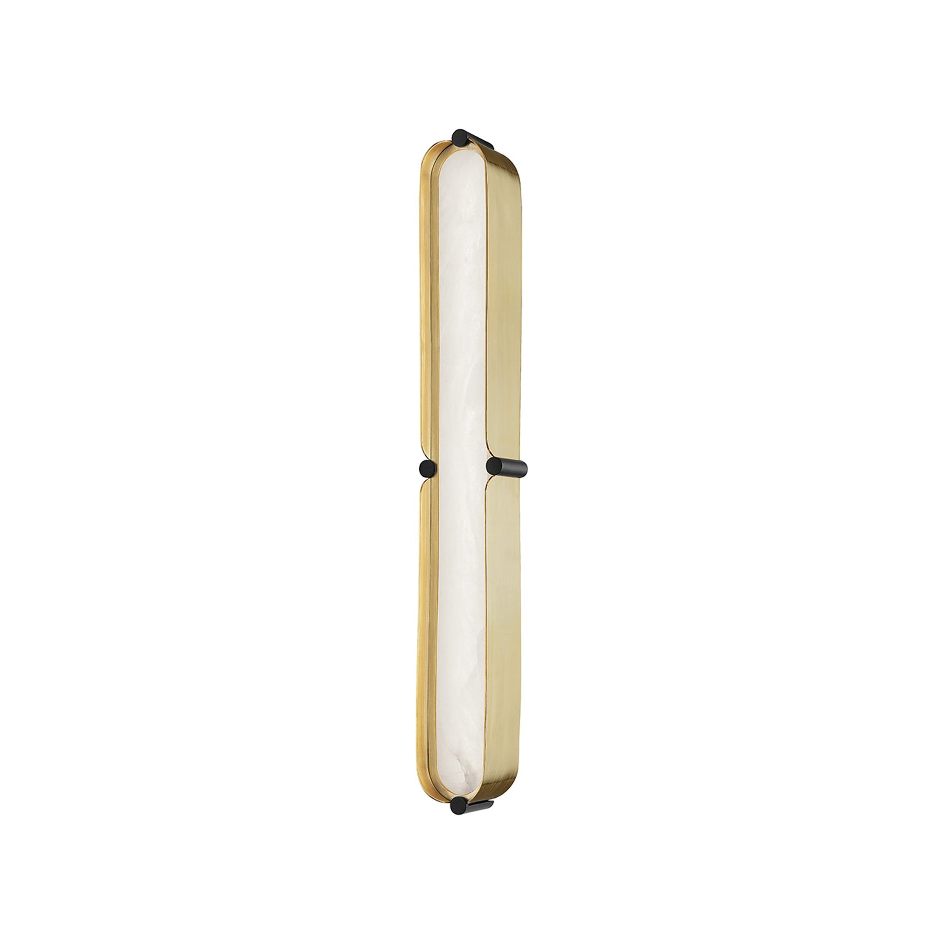 Tribeca LED Bath Vanity Light in Aged Brass/Black (Medium).