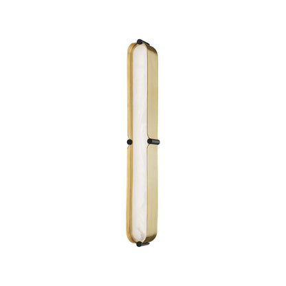 Tribeca LED Bath Vanity Light in Aged Brass/Black (Medium).