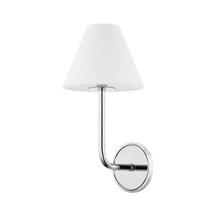 Trice Wall Light in Polished Nickel.
