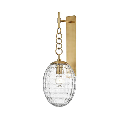 Venice Wall Light in Aged Brass.