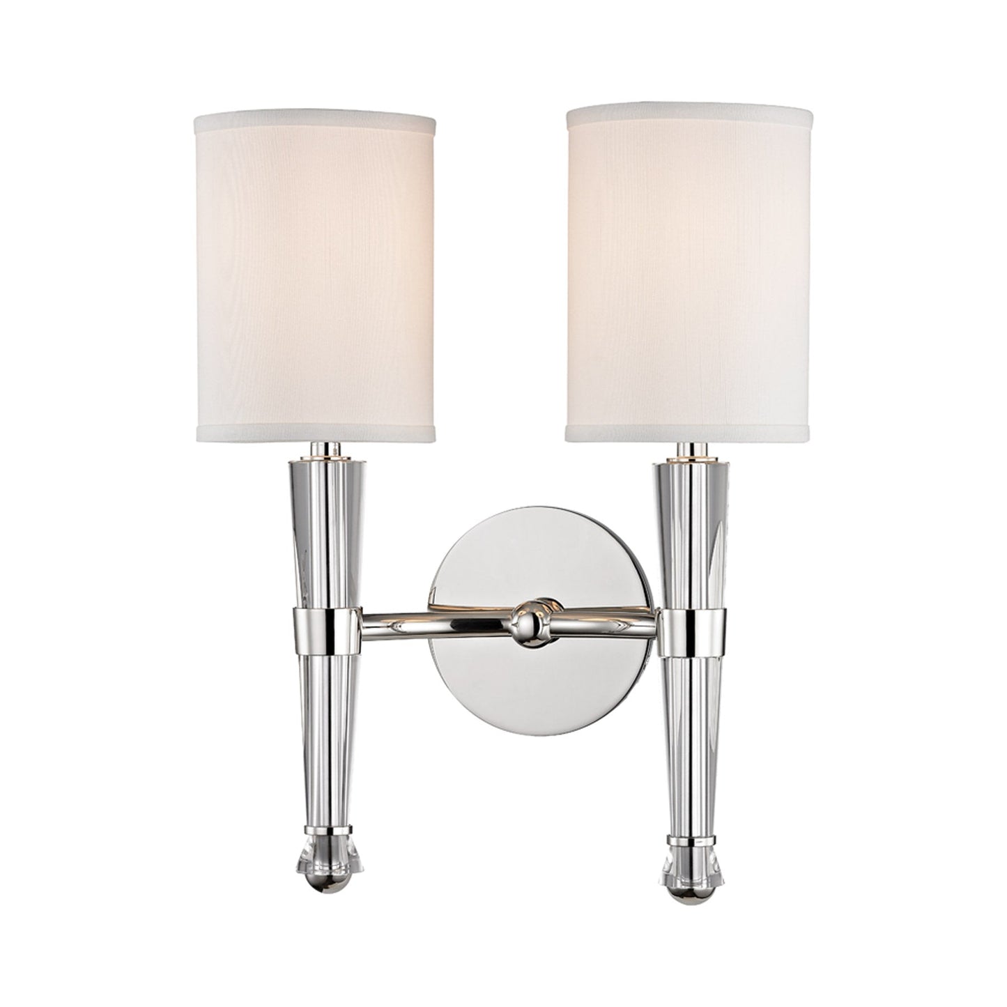 Volta Wall Light in Polished Nickel (2-Light).