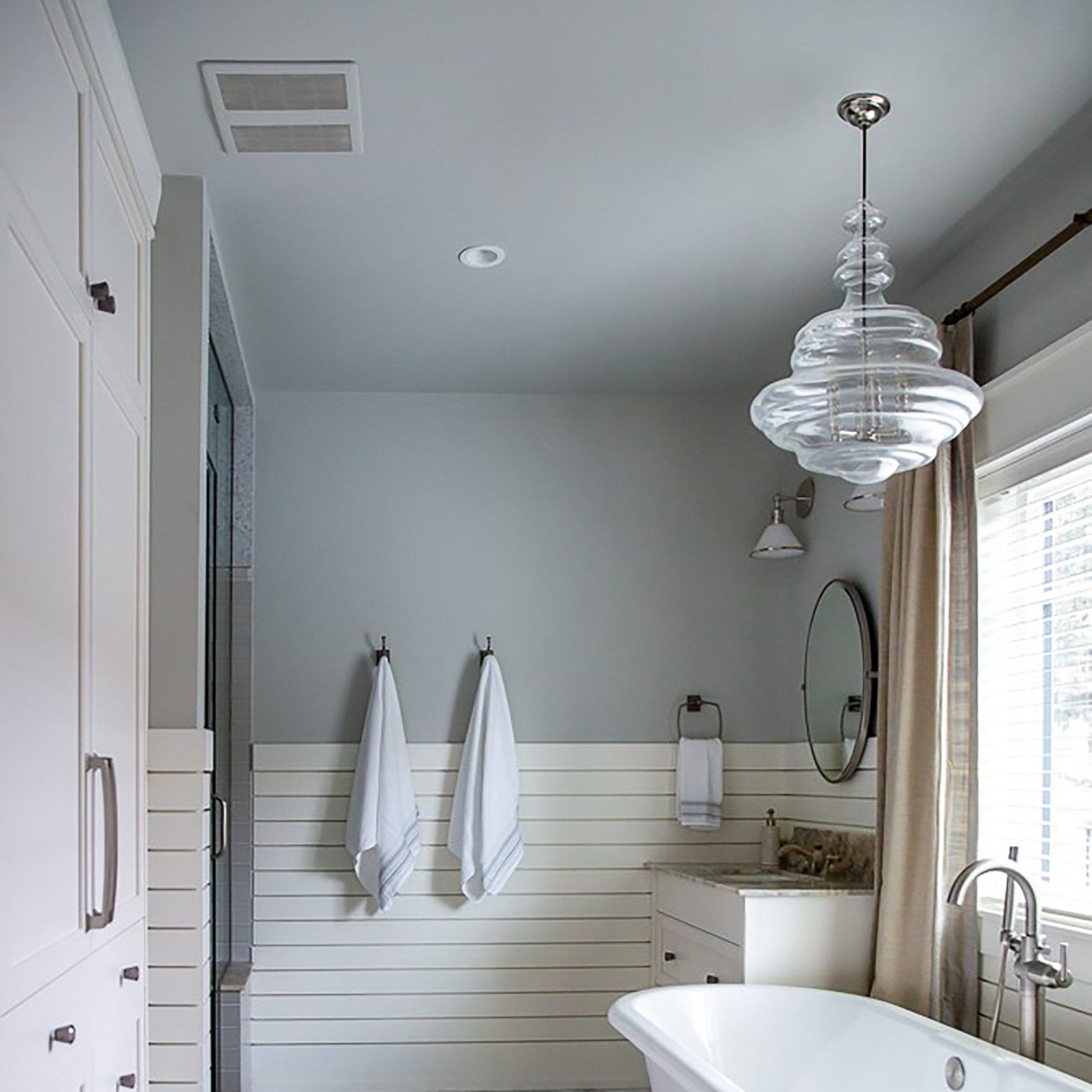 Washington Pendant Light in bathroom.