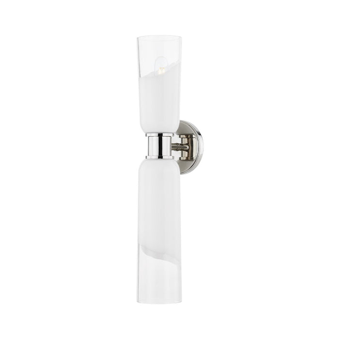 Wasson Wall Light in Polished Nickel.