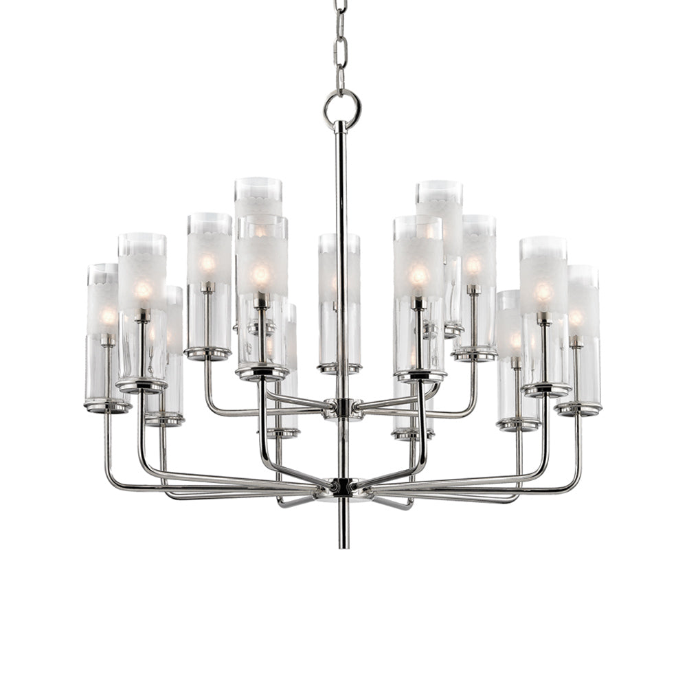 Wentworth Chandelier in Polished Nickel (15-Light).