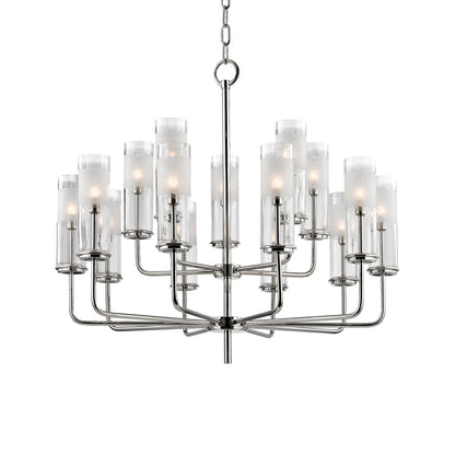 Wentworth Chandelier in Polished Nickel (15-Light).