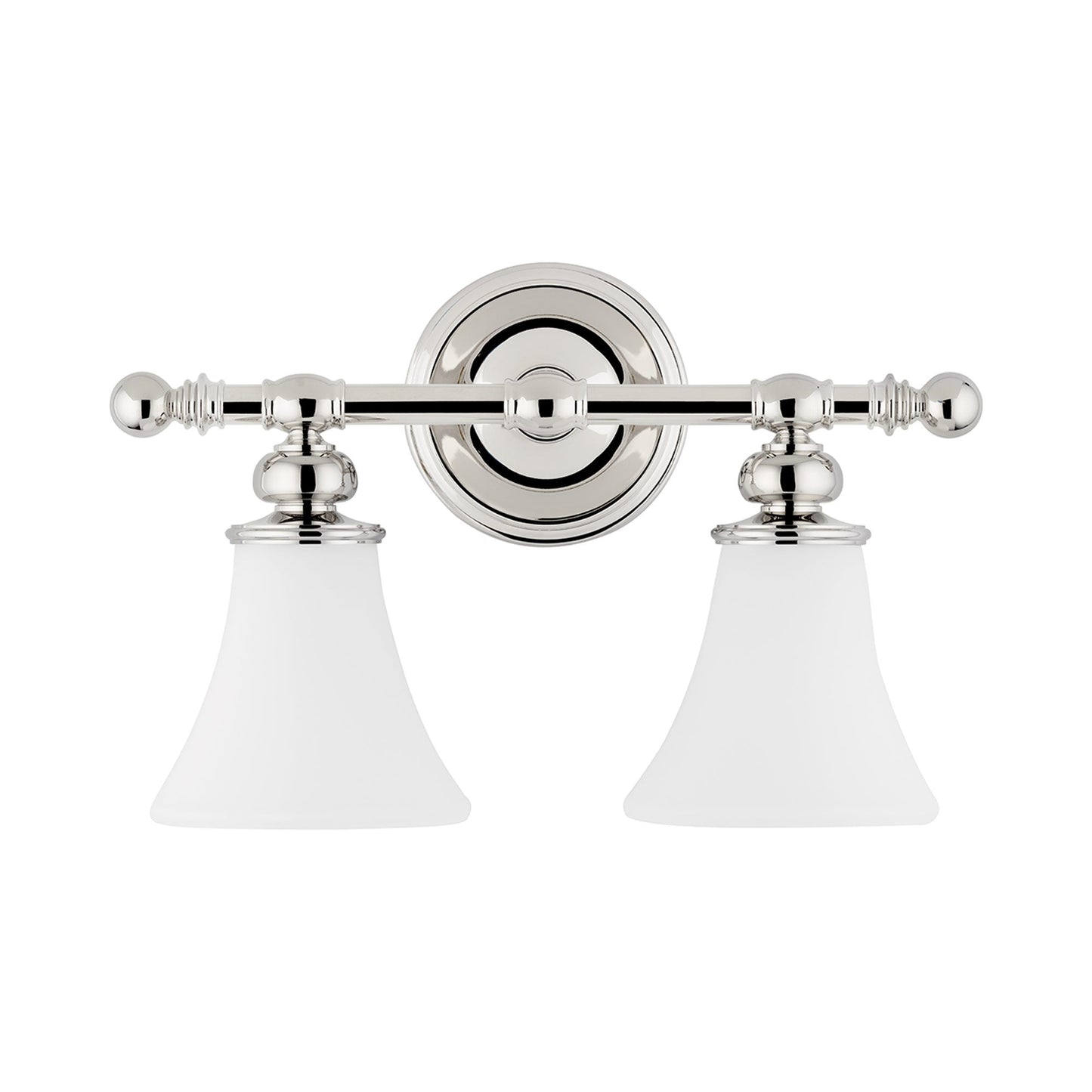 Weston Bath Vanity Light in Polished Nickel (2-Light).