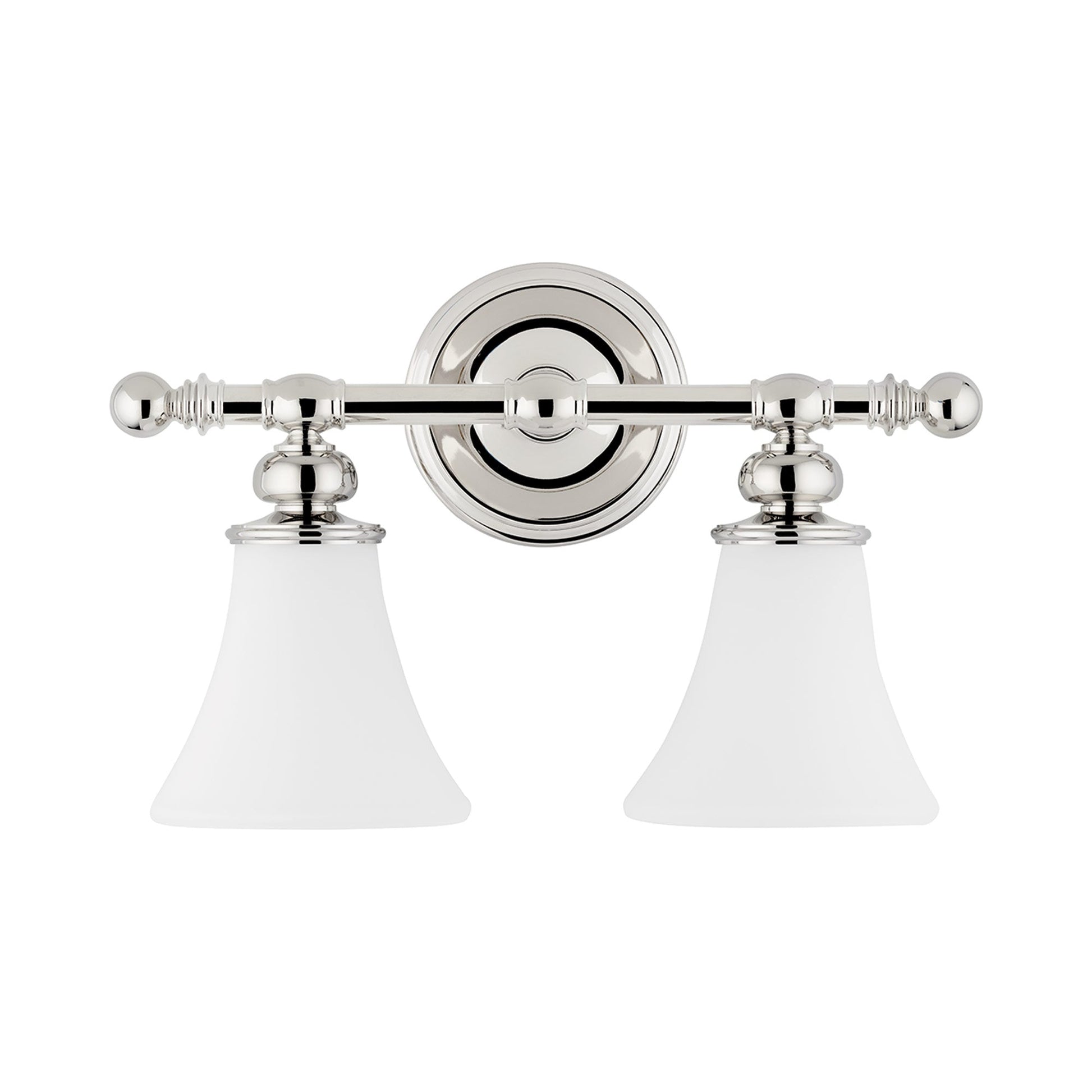 Weston Bath Vanity Light in Polished Nickel (2-Light).