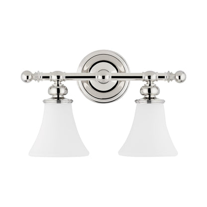 Weston Bath Vanity Light in Polished Nickel (2-Light).