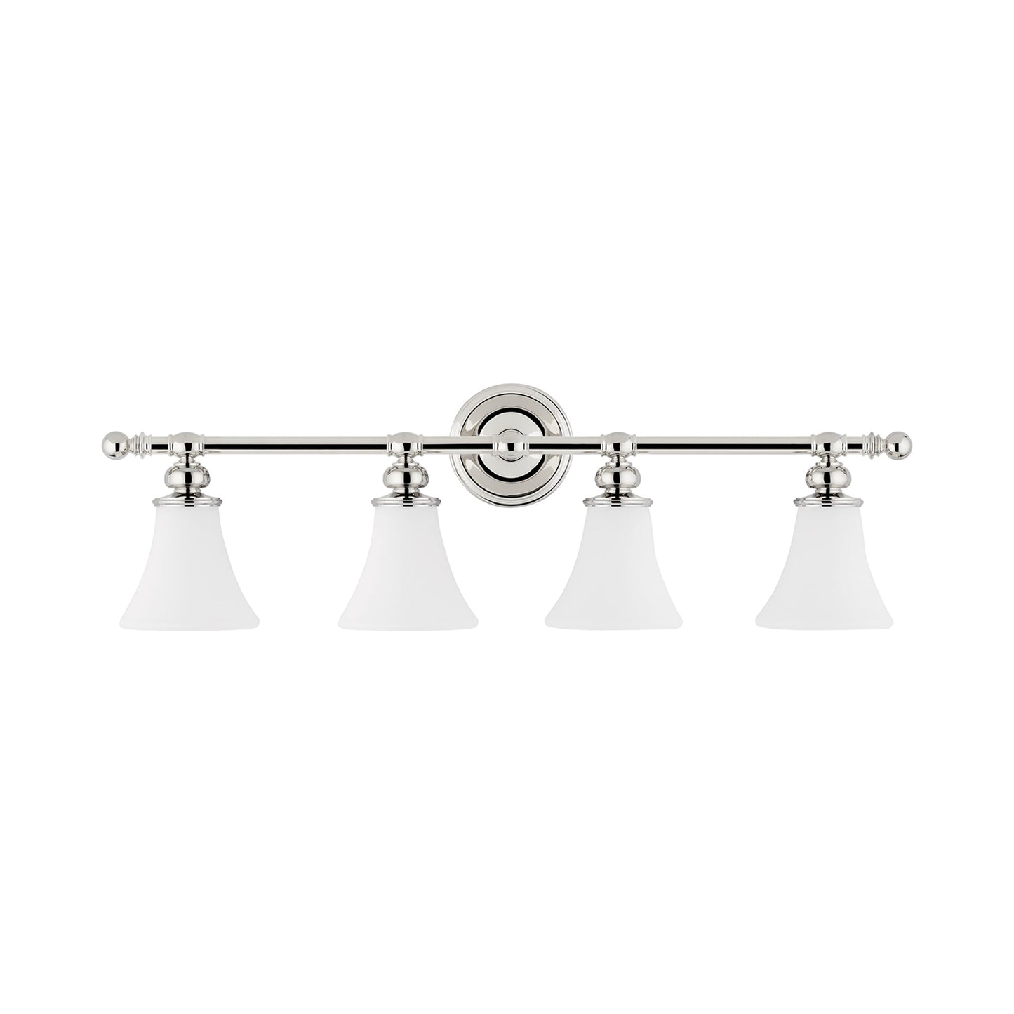 Weston Bath Vanity Light in Polished Nickel (4-Light).