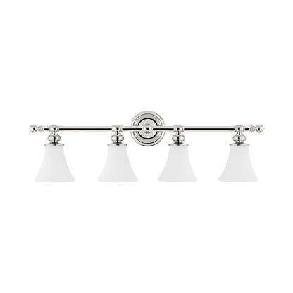 Weston Bath Vanity Light in Polished Nickel (4-Light).