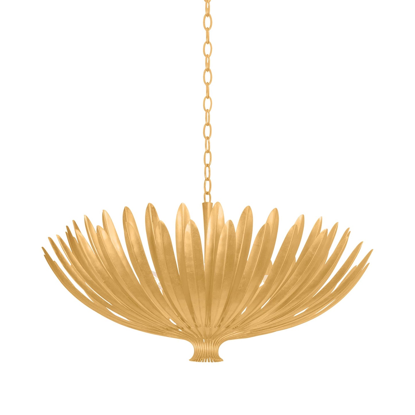 Whitfield Chandelier in Vintage Gold Leaf (35.5-Inch).