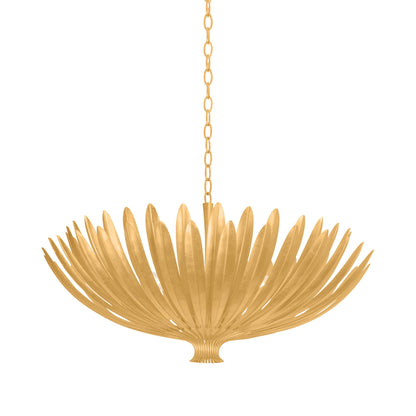 Whitfield Chandelier in Vintage Gold Leaf (35.5-Inch).