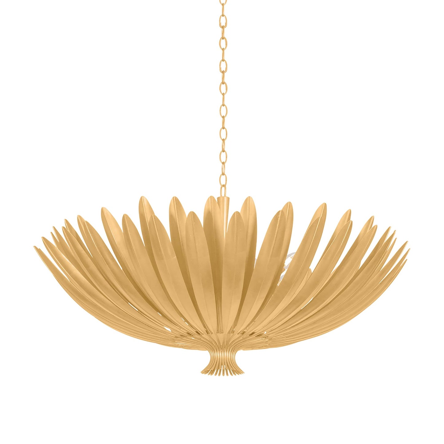 Whitfield Chandelier in Vintage Gold Leaf (48-Inch).