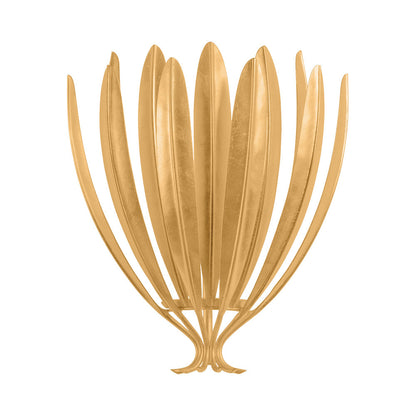 Whitfield Wall Light in Vintage Gold Leaf.