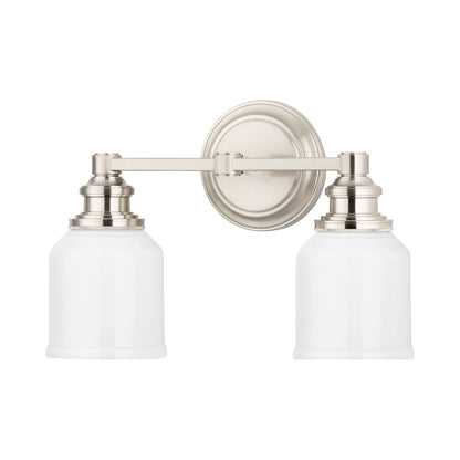 Windham Bath Vanity Light in Satin Nickel (2-Light).