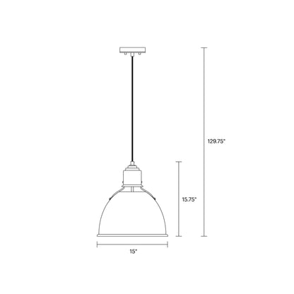 Huey Pendant Light - line drawing.