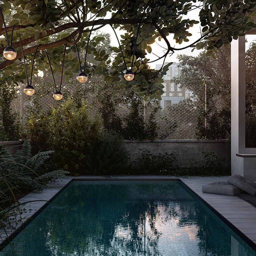 Cherry Bubbls Outdoor LED String Light in Outside Area.