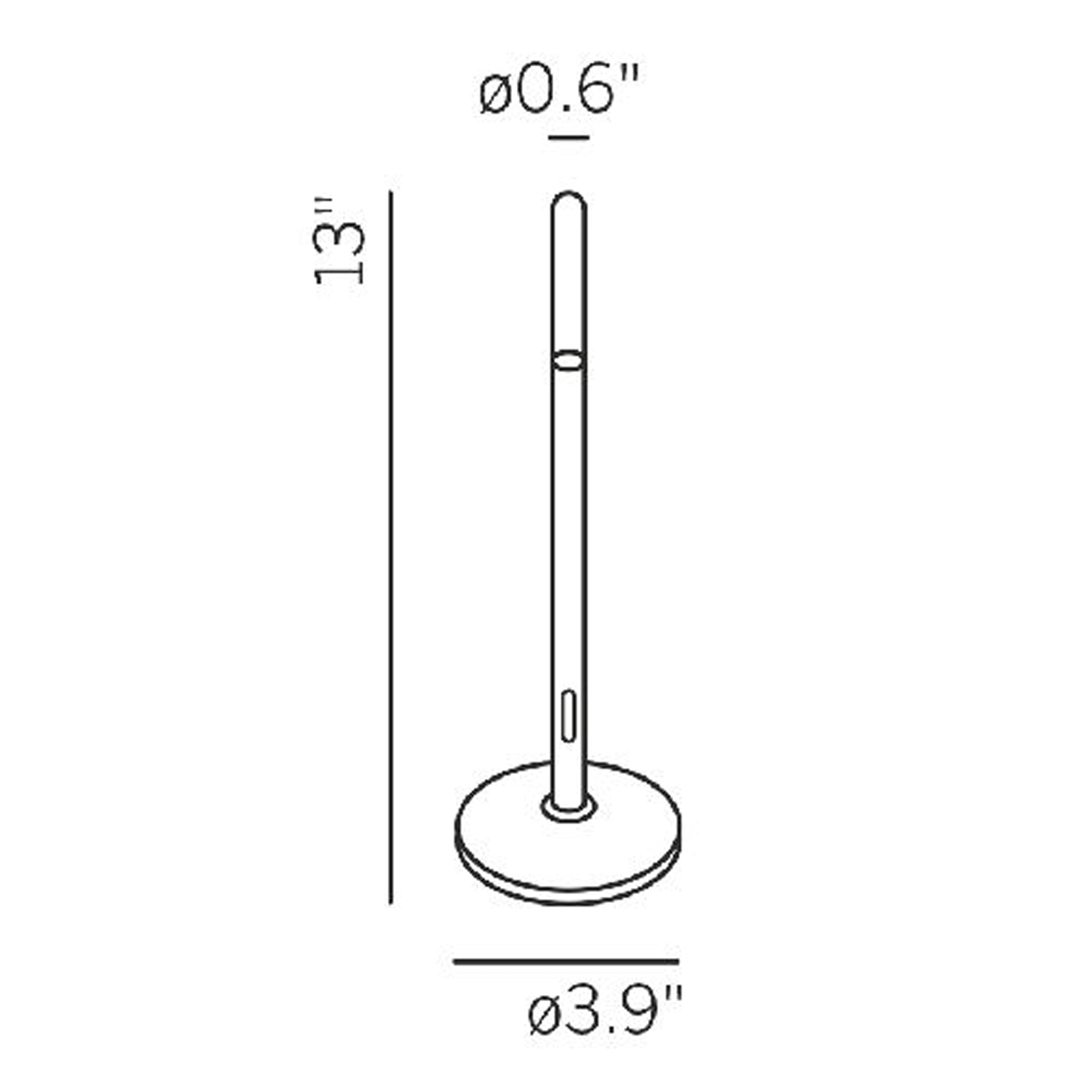 Glim Outdoor LED Portable Table Lamp - line drawing.