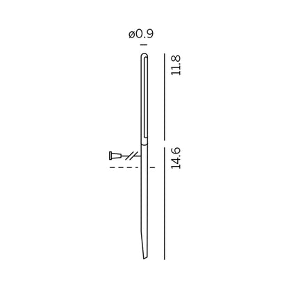 Kal Outdoor LED Solar Join Path Light - line drawing.