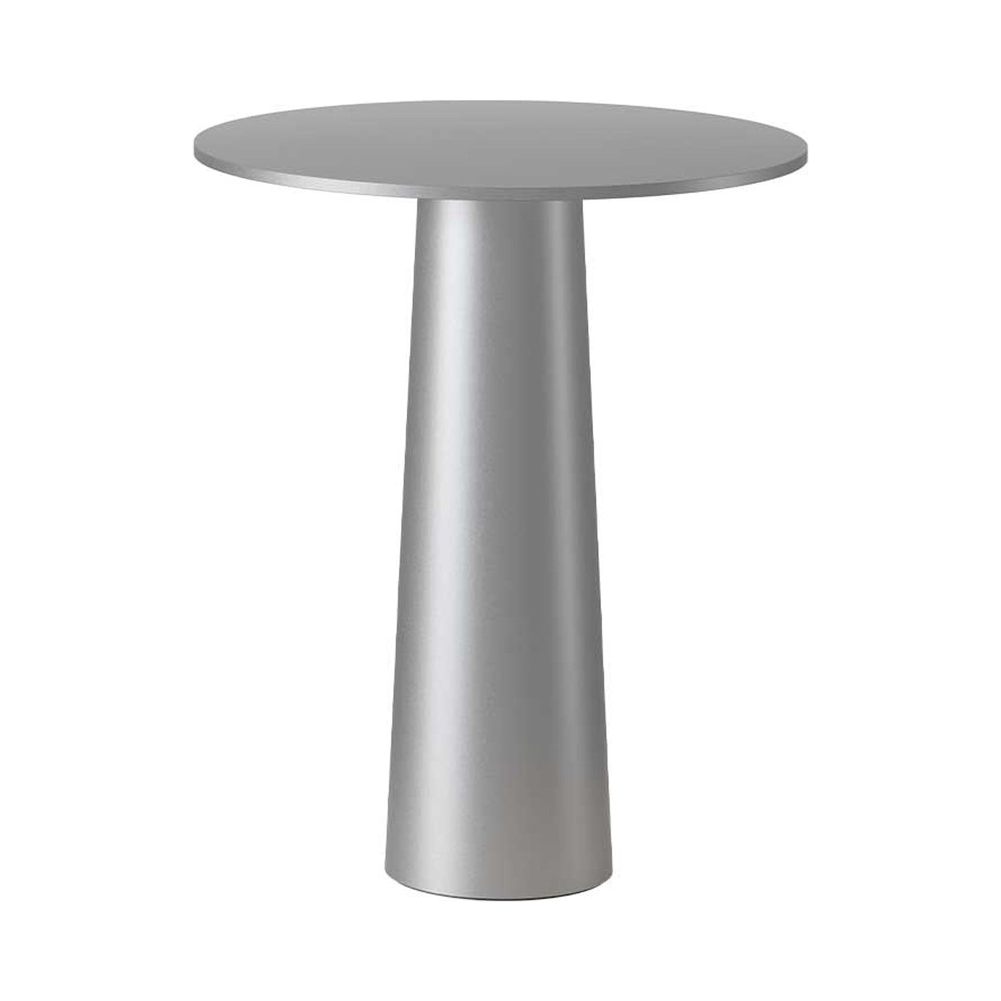Lix Mini Outdoor LED Rechargeable Table Lamp in Frozen Silver.