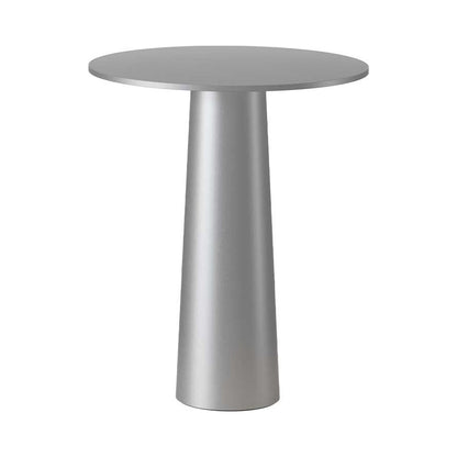 Lix Mini Outdoor LED Rechargeable Table Lamp in Frozen Silver.