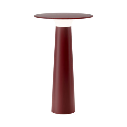 Lix Outdoor LED Portable Table Lamp in Ruby.