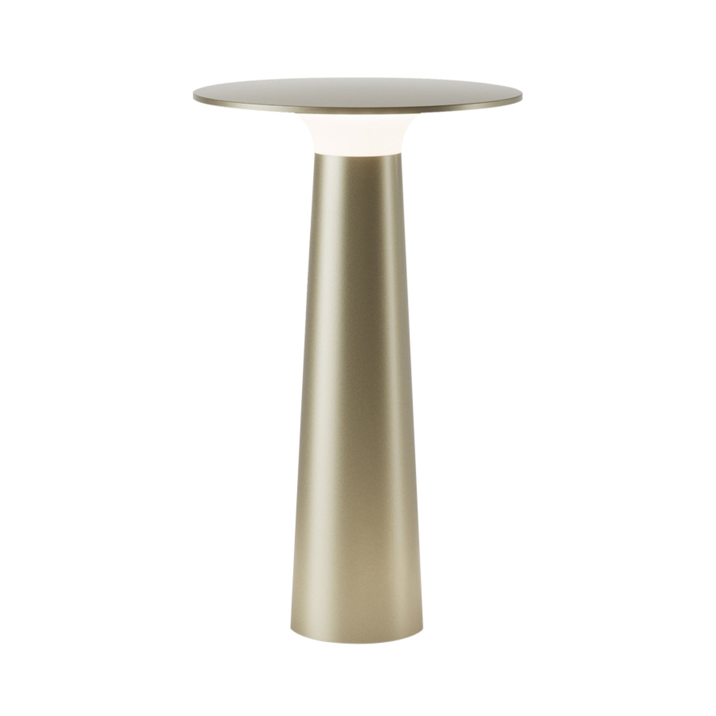 Lix Outdoor LED Portable Table Lamp in True Gold.