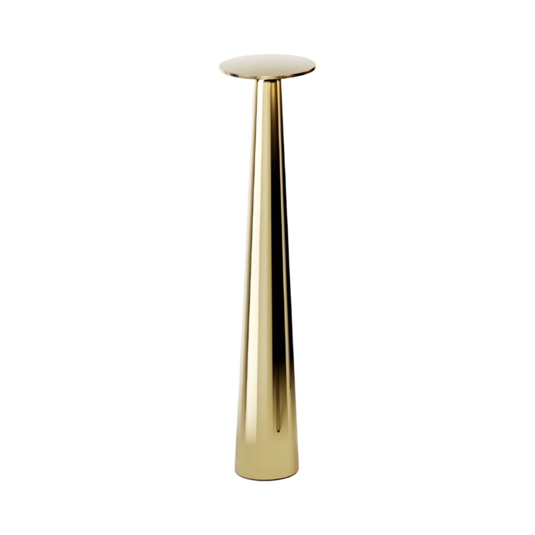 Lix Skinny Outdoor LED Rechargeable Table Lamp in Brass.