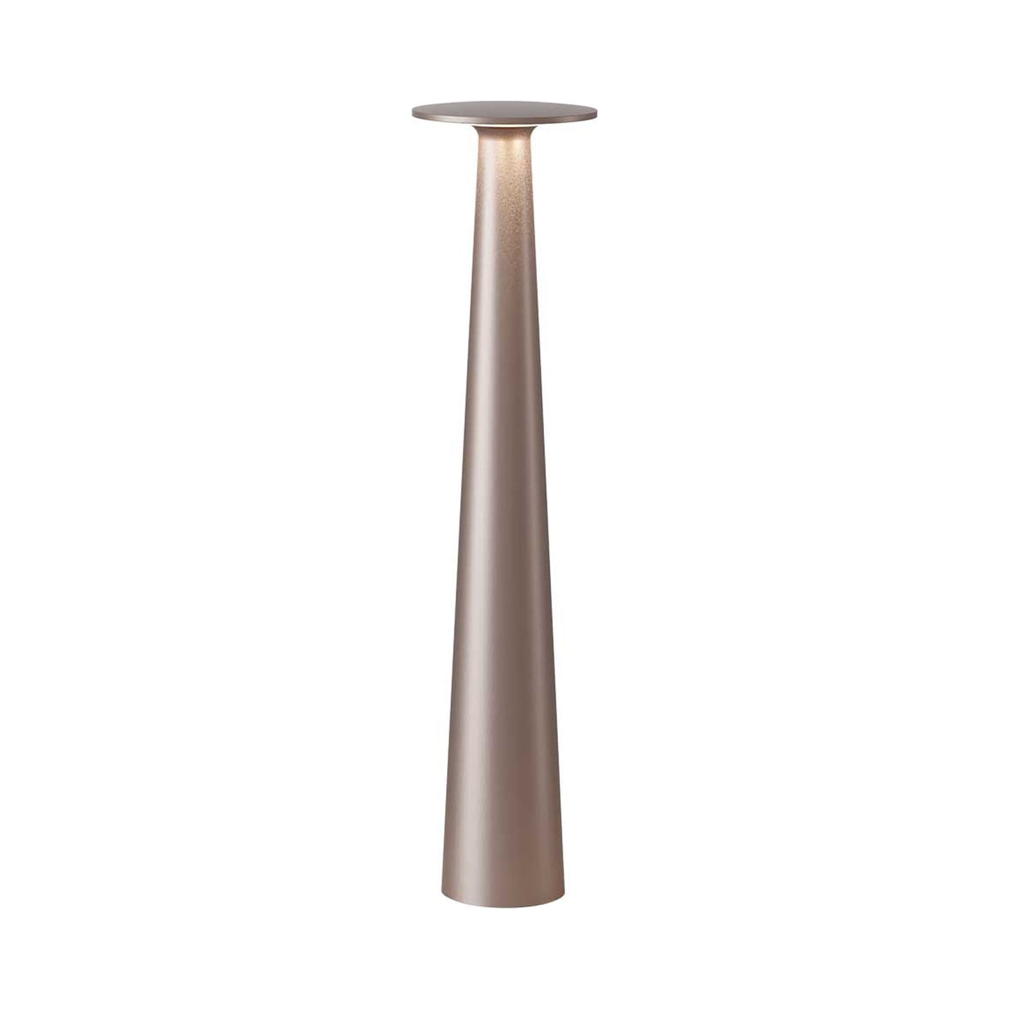 Lix Skinny Outdoor LED Rechargeable Table Lamp in Bright Bronze.