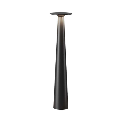 Lix Skinny Outdoor LED Rechargeable Table Lamp in Jet Black.