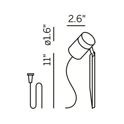 Piek Mini LED Solar Join Path Light - line drawing.