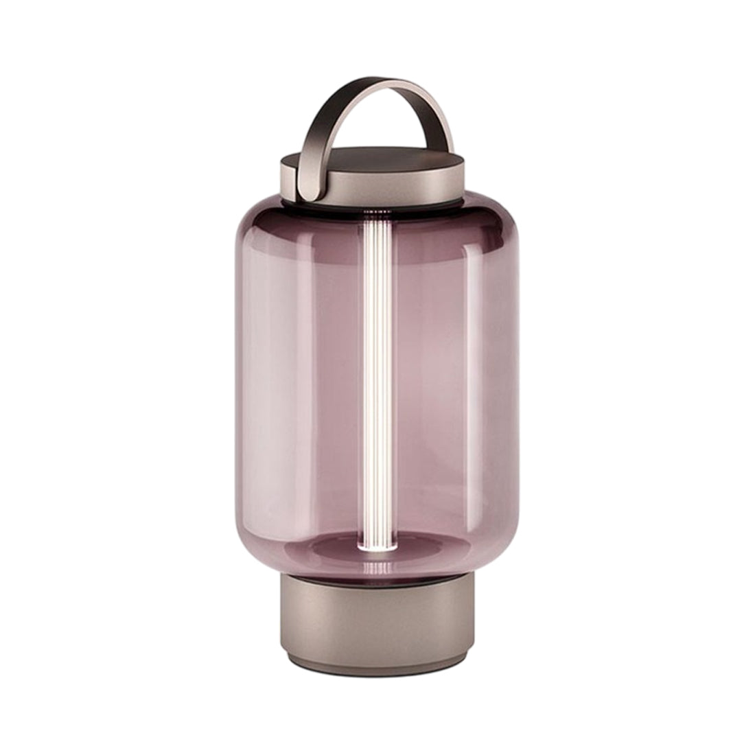 Qu Outdoor LED Portable Table Lamp in Bright Bronze/Rose.